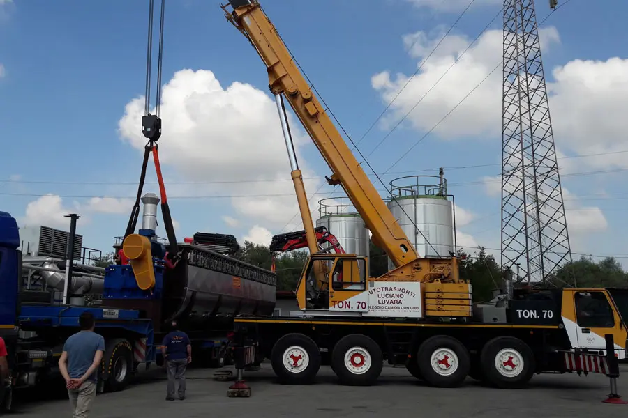 sollevamento caldaia 60 ton